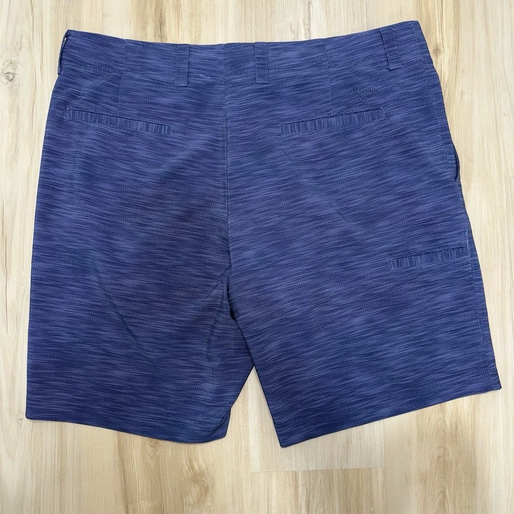Callaway Golf Shorts Blue Performance Stretch Flat Phone Pocket Men Size 38 x 9